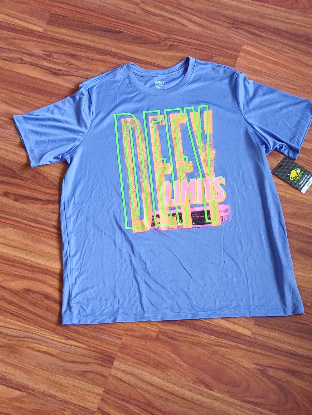 Athletic Works Blue 'DEFY LIMITS' Graphic Short Sleeve Tee
